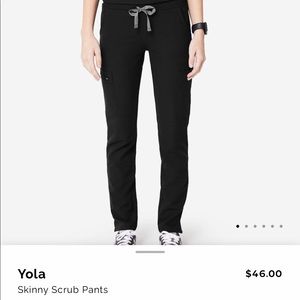Figs black yola pants small